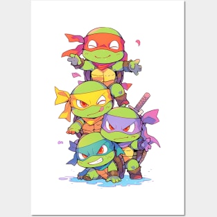 chibi tmnt Posters and Art